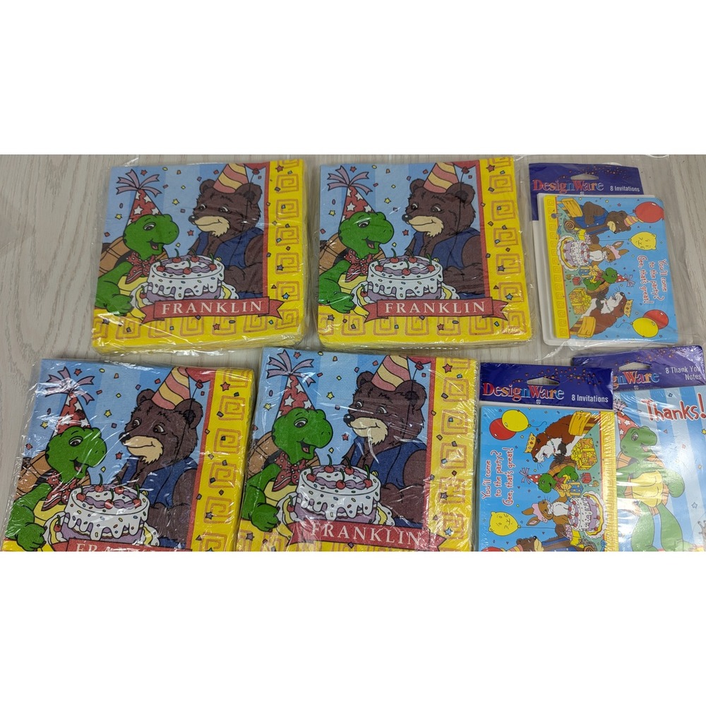 Franklin the Turtle DesignWare Party Supplies Napkins Invitations Thank you lot